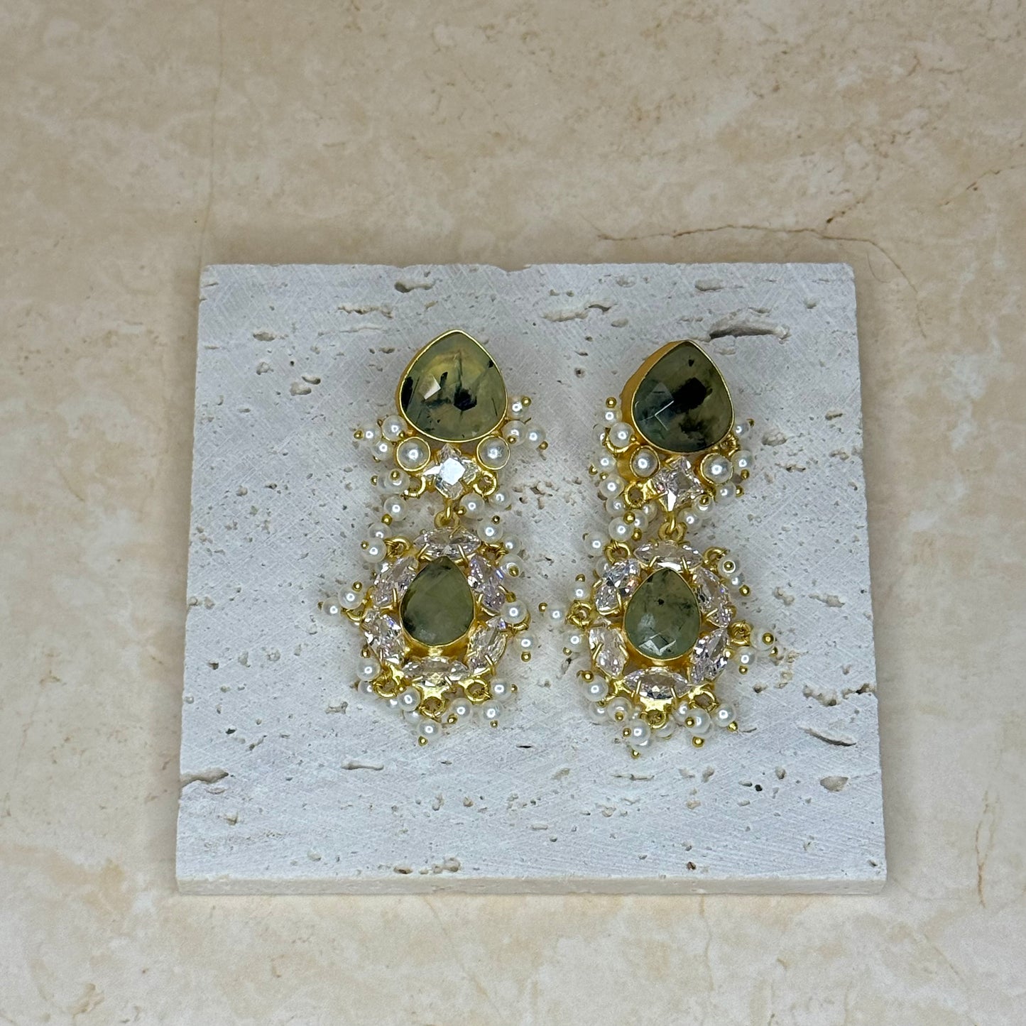 The ‘DANA’ Earrings - Sage Green