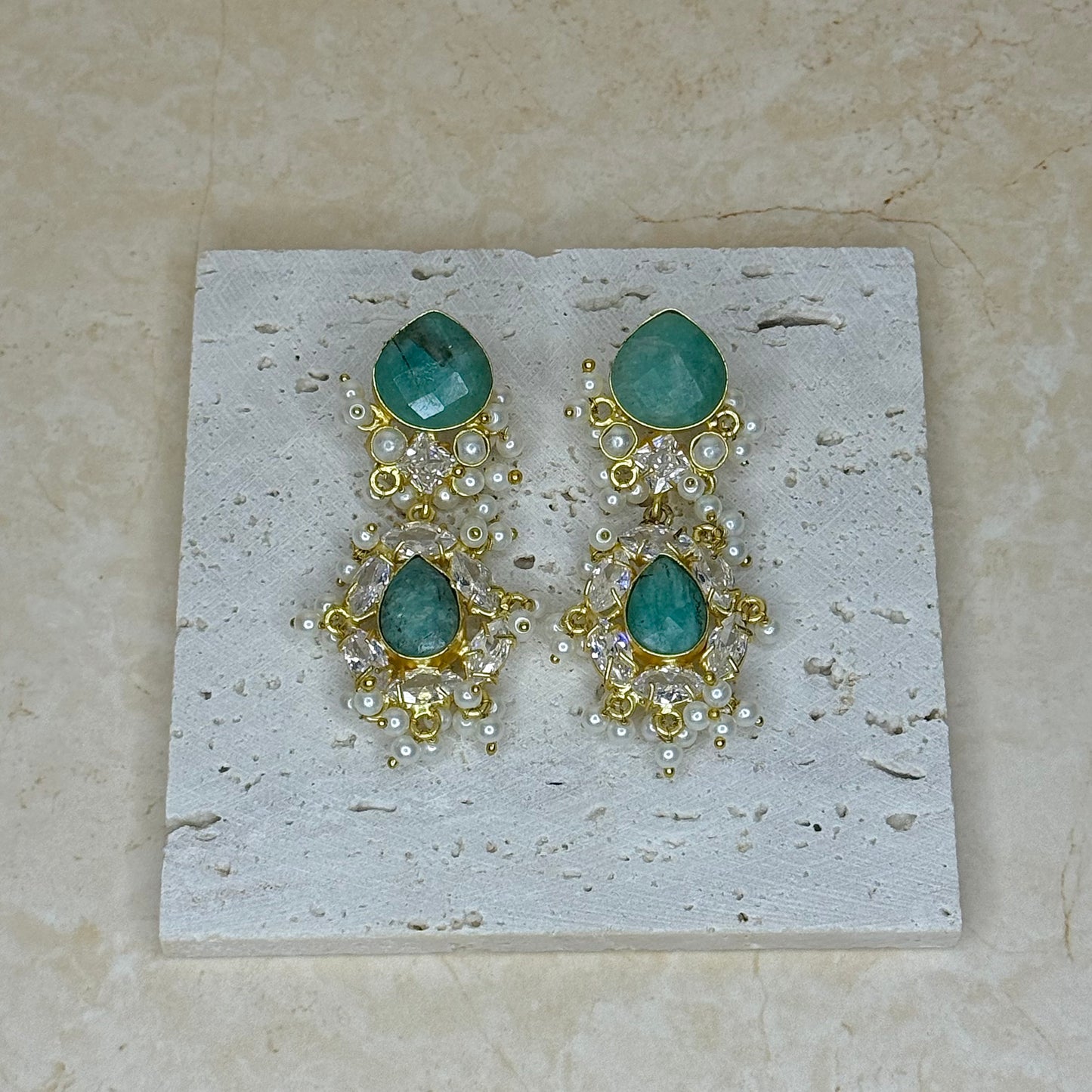 The ‘DANA’ Earrings - Teal Blue