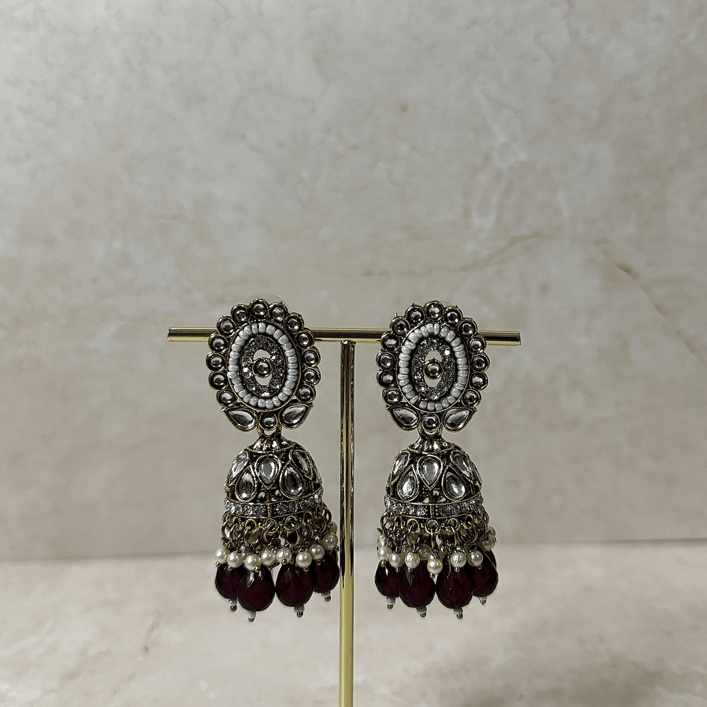 The Rumi Jhumkas - Plum