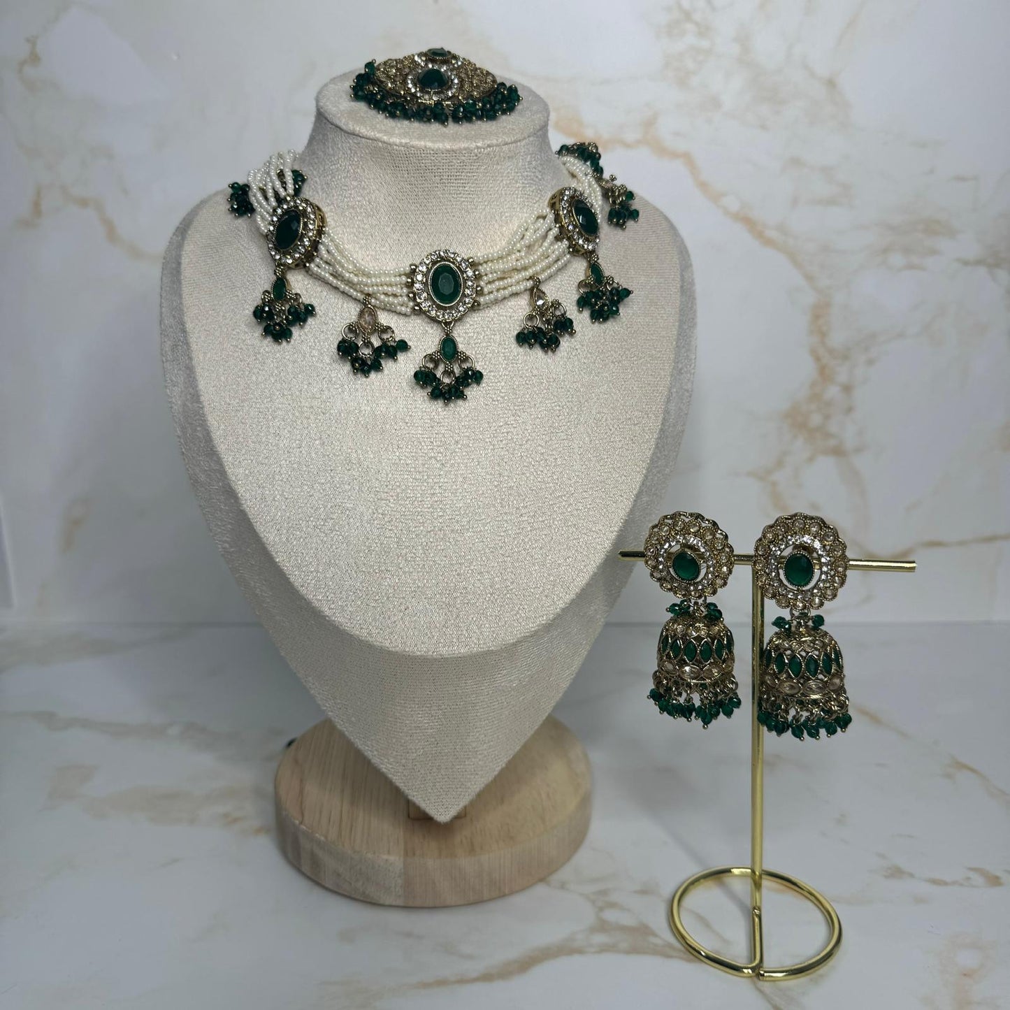 The 'SANAM' Set - Emerald Green