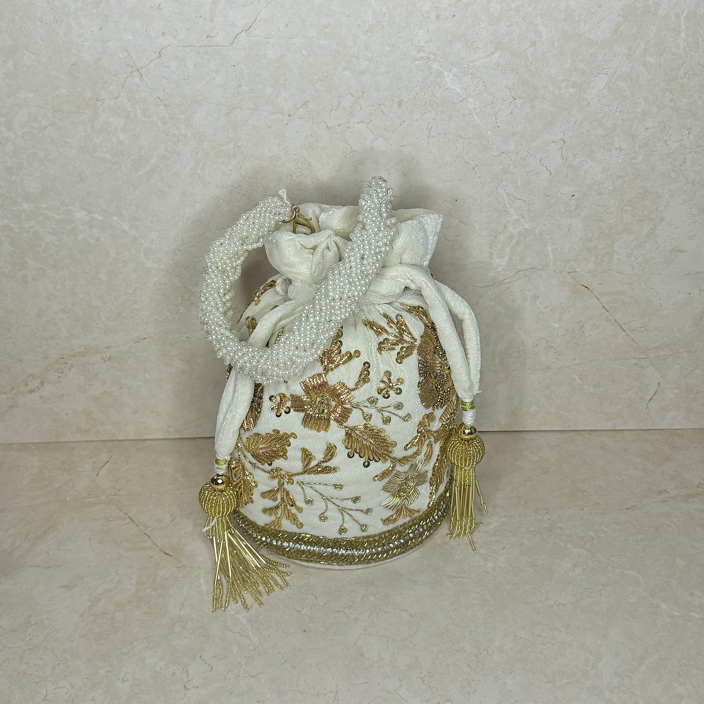 The ‘NYSA’ Potli Bag - Cream