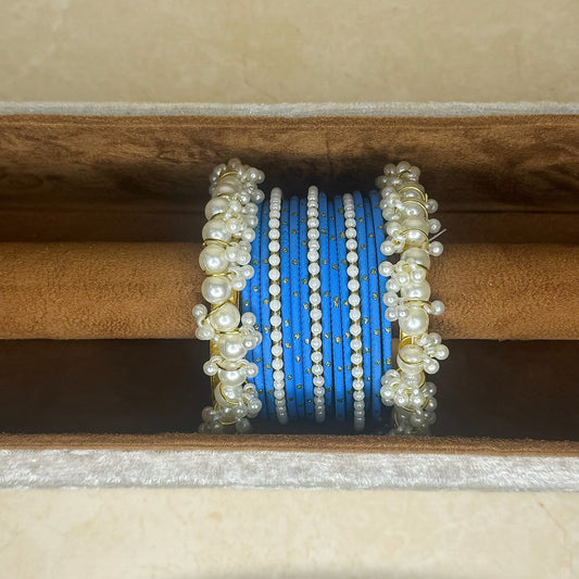 The ‘MEHREEN’ Bangle Set - Pastel Blue