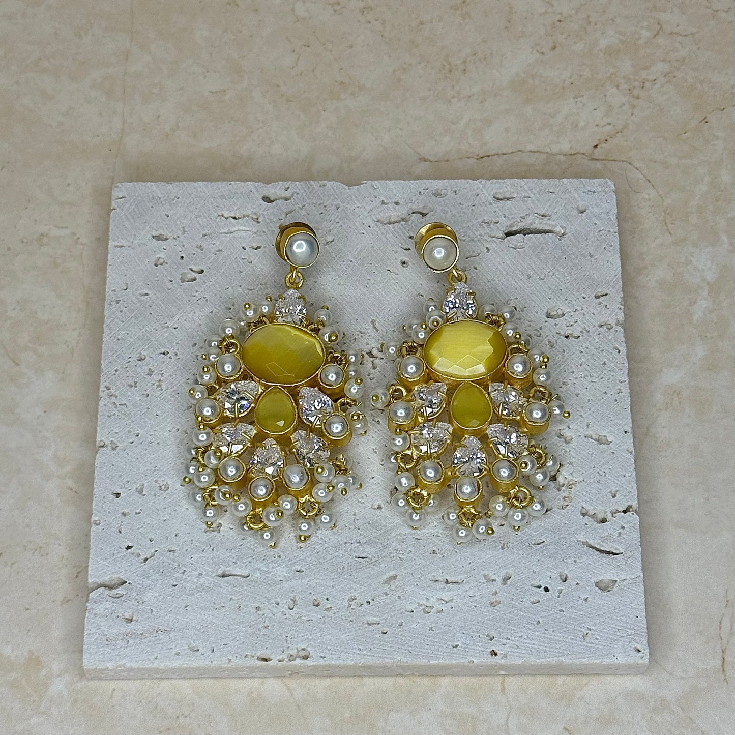 The ‘DAHLIA’ Earrings - Mustard