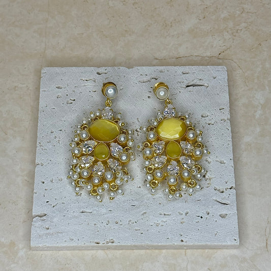 The ‘DAHLIA’ Earrings - Mustard