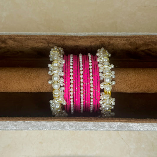The ‘MEHREEN’ Bangle Set - Hot Pink