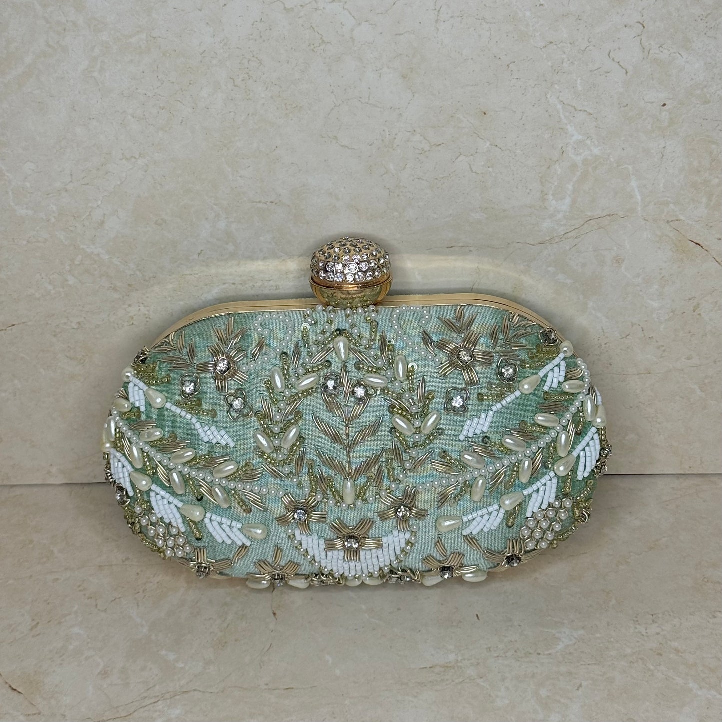 The ‘MIRA’ Clutch Bag - Sage Green