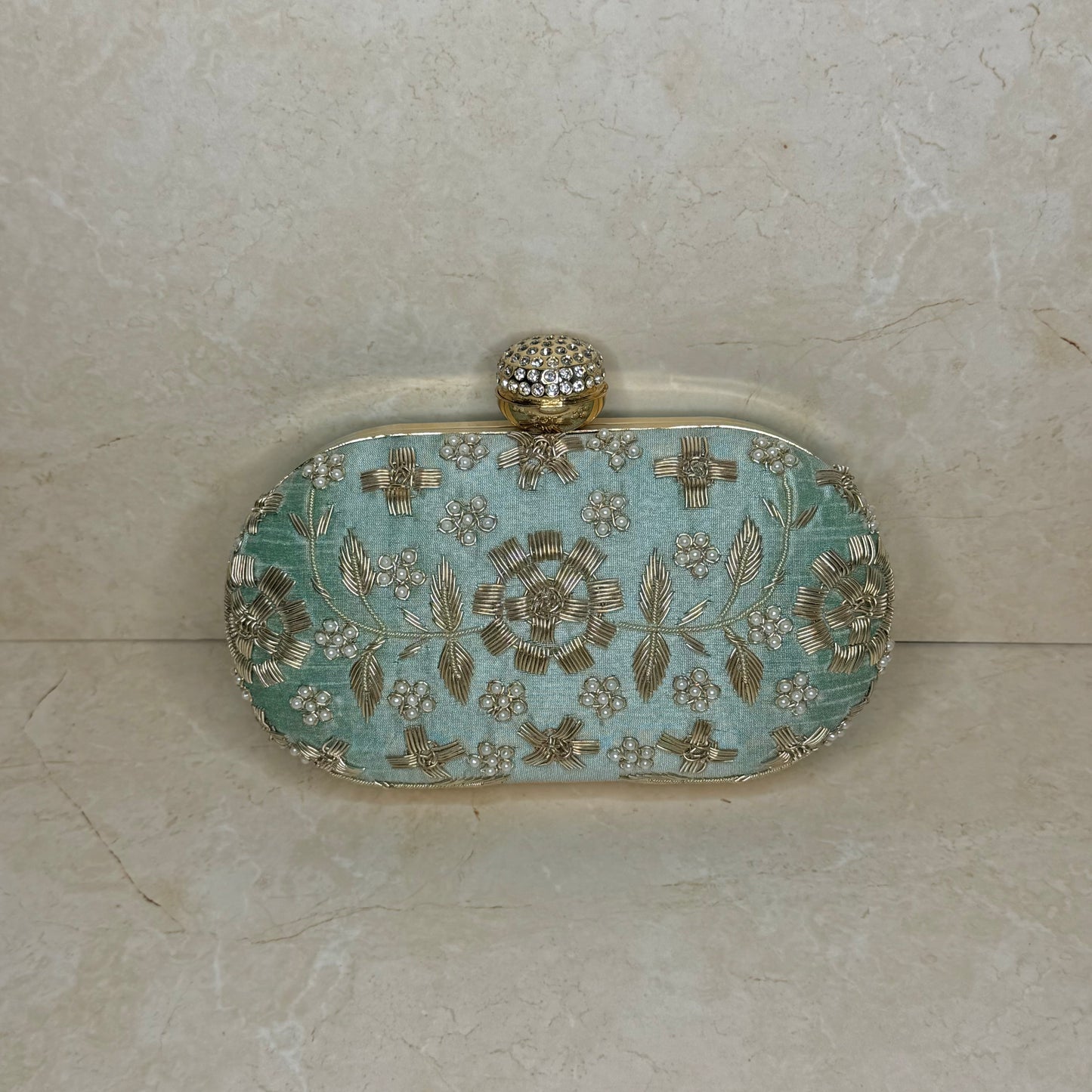 The ‘MARA’ Clutch Bag - Sage Green