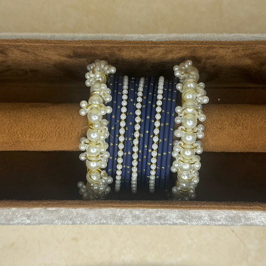 The ‘MEHREEN’ Bangle Set - Navy Blue