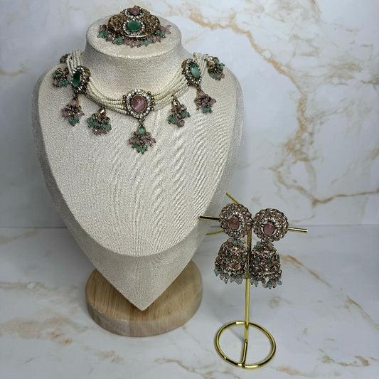 The 'SANAM' Set - Pink/Green