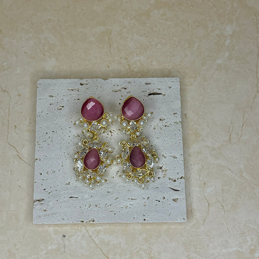 The ‘DANA’ Earrings - Hot Pink