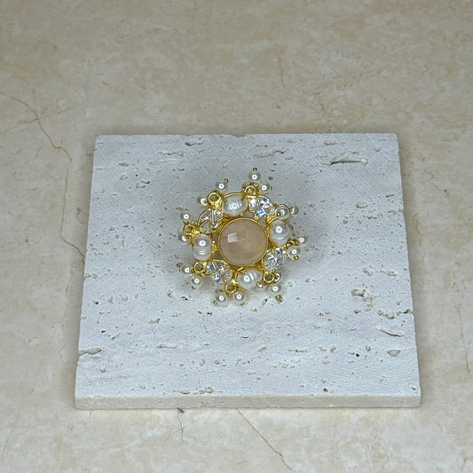 The ‘ZIYA’ Ring - Nude Pink