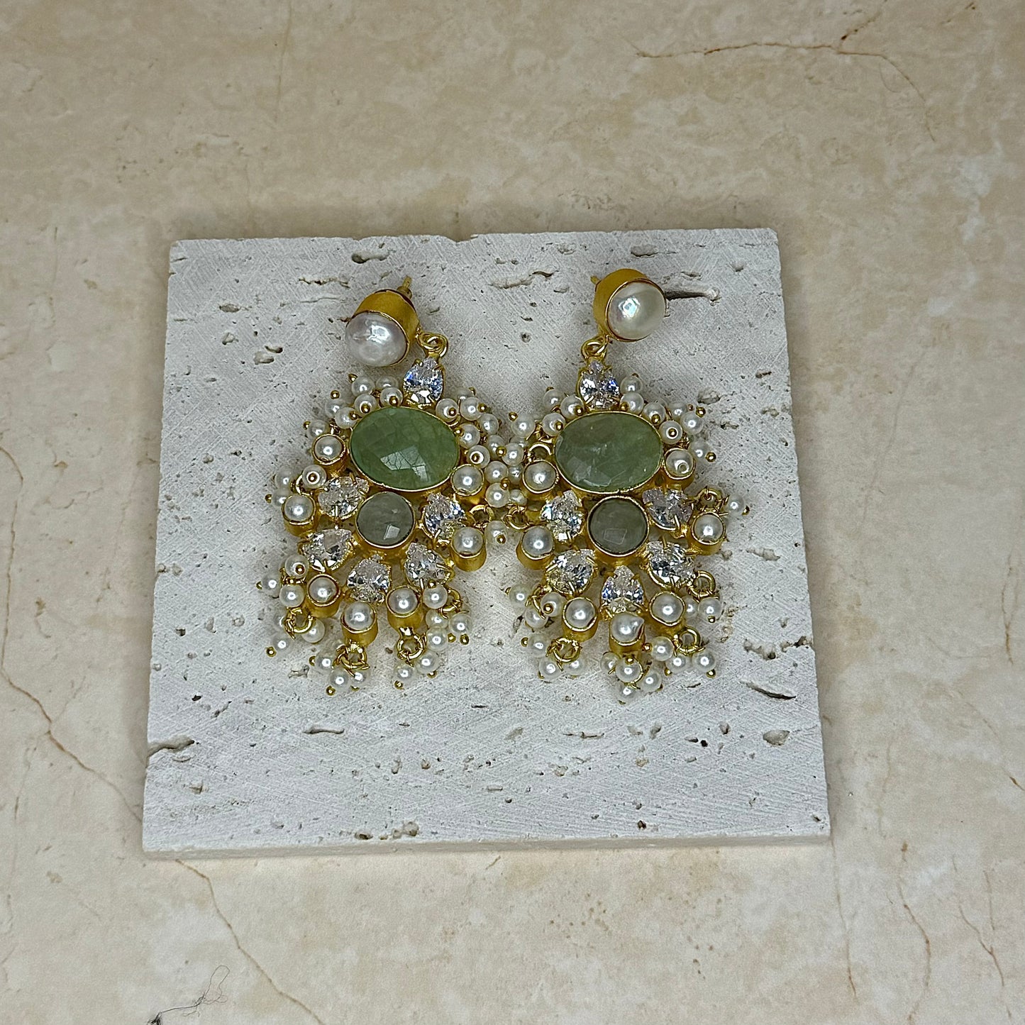 The ‘DAHLIA’ Earrings - Mint Green