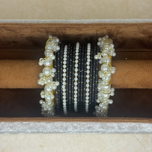 The ‘MEHREEN’ Bangle Set - Black