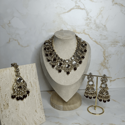 The 'MARWA' Set - Maroon