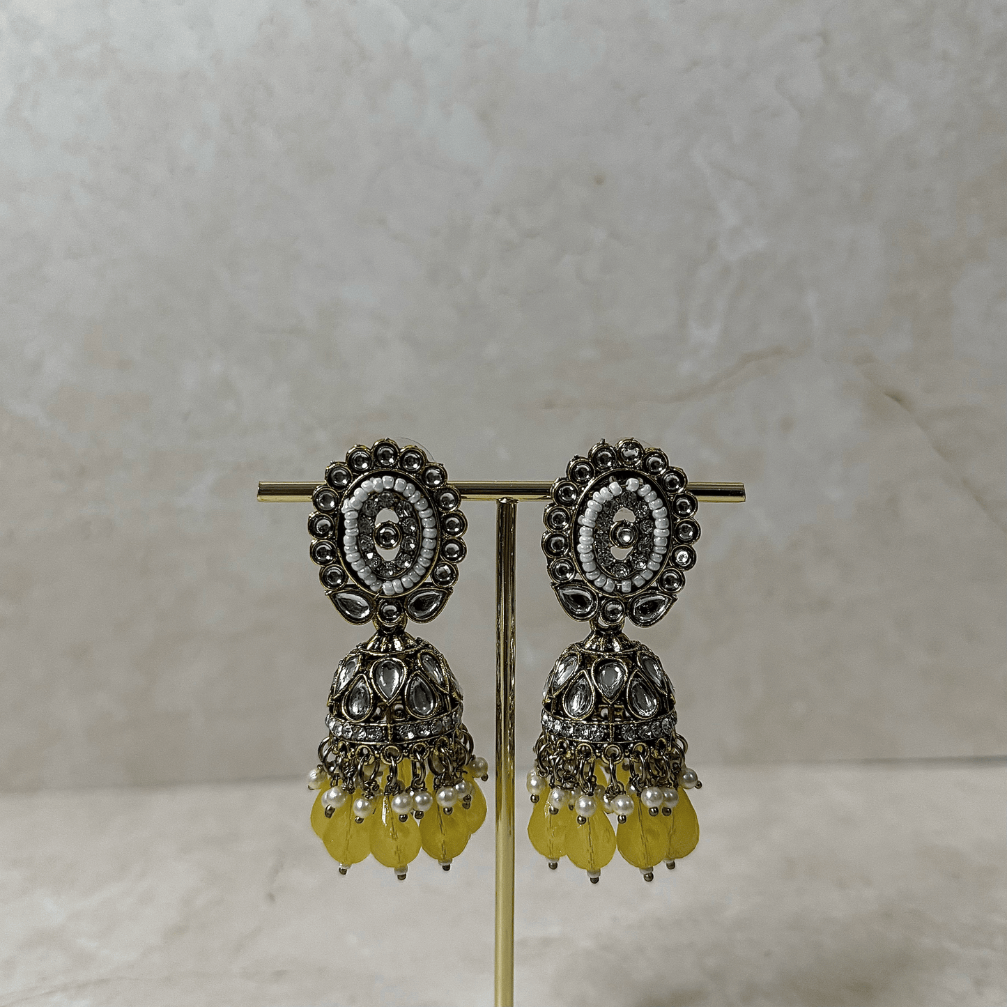 The Rumi Jhumkas - Mustard