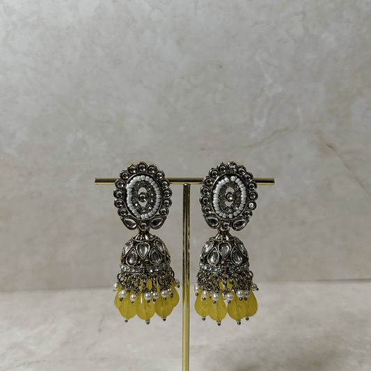 The Rumi Jhumkas - Mustard