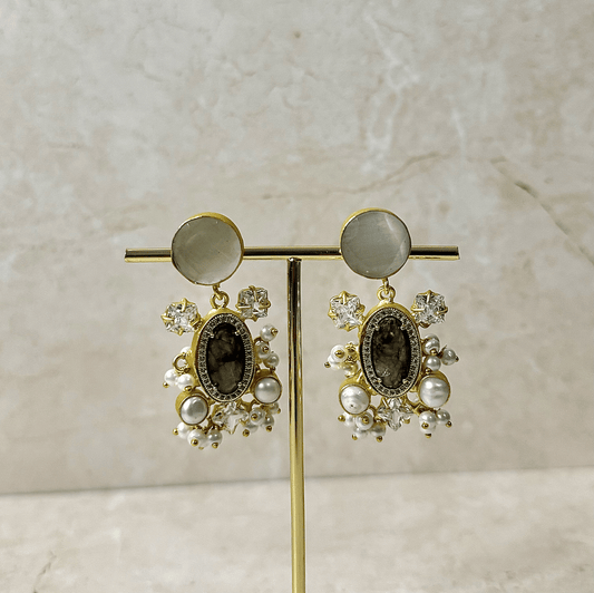 The 'IMAN' Earrings - Sage Green